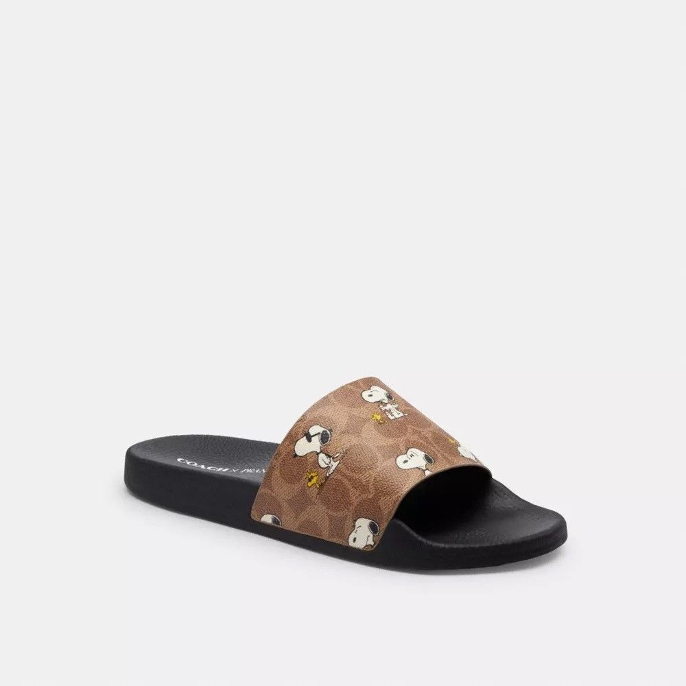 NWT Coach X Peanuts Udele Sport Slide In Signature Canvas Snoopy CBR40 Size 9